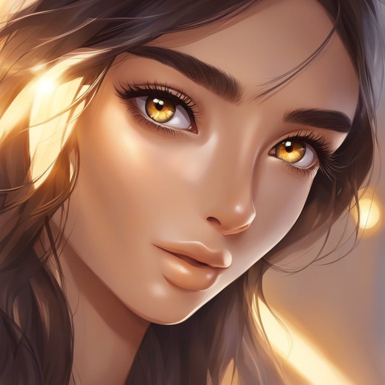 an image of a girl with dark brown eyes in the sunlight