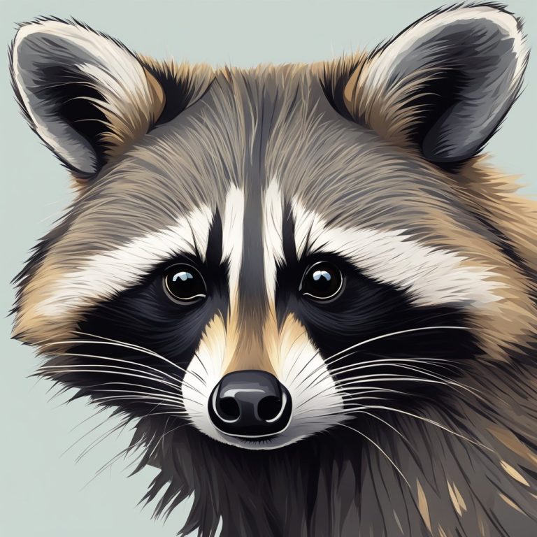 an image of a raccoon with darkness below eyes